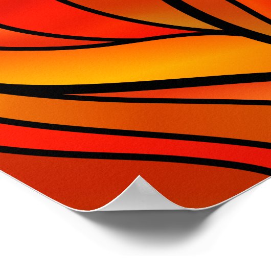 Oranje Glas in lood Abstract Poster (Hoek)