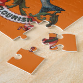  Oranje Glasgow-wapenschild Legpuzzel (Zijkant)