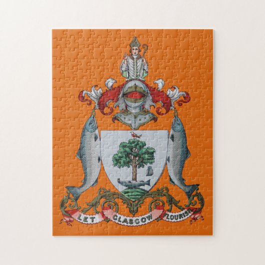  Oranje Glasgow-wapenschild Legpuzzel (Verticaal)