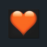 Oranje Glazen Hart  Canvas Afdruk<br><div class="desc">Een groot glanzend glazen hart verschijnt op dit omwikkelde canvas voor uw genot! Dit glazen hartontwerp is verkrijgbaar in tien kleuren en op elke achtergrondkleur die uw hart wenst! Maak een statement met dit doek dat aan je muur hangt! Formaat van het canvas wijzigen naar elke gewenste grootte!</div>