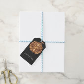 Oranje Glazen Lantaarn Halloweenfeest Cadeaulabel (Met Touw)