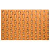 Oranje glimlachende Jack O' Lantern Snowman Stof (Yard (91,4 cm))