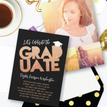 Oranje Glitter Afstuderen Cutout Graduation Party