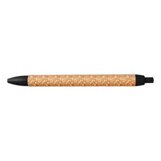 Oranje Glitter Ball Point Pen (Voorkant)