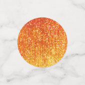 Oranje Glitter en Zwarte Stippen Tafel Confetti (Kleine voorkant)