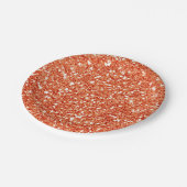 Oranje Glitter Glam Feestje Op Maat Papieren Bordje (Gekanteld)