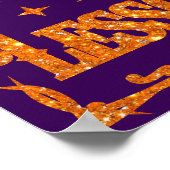 Oranje Glitter Heks Gratis Vliegen Lessen Poster (Hoek)