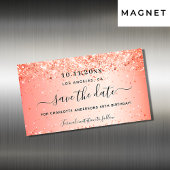 Oranje glitter op de geboorte, behalve de datummag