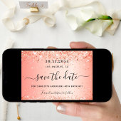 Oranje glitter op de geboorte, met uitzondering va save the date