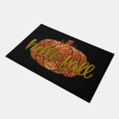 Oranje Glitter Pumpkin Hallo Herfst Doormat Deurmat (Schuin)