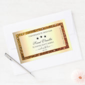 Oranje Glitter Sparkle Product Etiketten Goud Effe (Envelop)