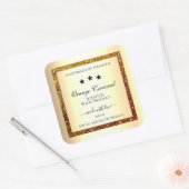 Oranje Glitter Sparkle Product Etiketten Goud Effe (Envelop)