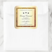 Oranje Glitter Sparkle Product Etiketten Goud Effe (Tas)