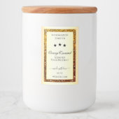 Oranje Glitter Sparkle Product Etiketten Goud Effe (Voorkant)