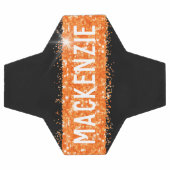 Oranje Glitter Sparkly Name Persoonlijk Voetbal (Enkel)