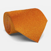 Oranje Glitter Sparkly Stropdas (Opgerold)