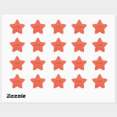 Oranje glitter ster sticker (Vel)