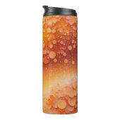 Oranje Glitter Thermische Tumbler 12oz Thermosbeker (Geroteerd rechts)