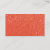Oranje glitter visitekaartje (Achterkant)