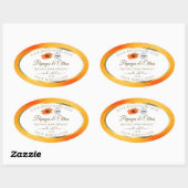 Oranje Glitter White Product Labels Ladybug Logo (Vel)