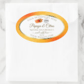 Oranje Glitter White Product Labels Ladybug Logo (Tas)
