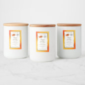 Oranje Glitter White Product Labels Ladybug Logo Voedselcontainer Etiket (Flessen)