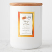 Oranje Glitter White Product Labels Ladybug Logo Voedselcontainer Etiket (Voorkant)