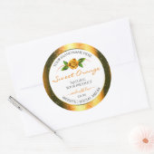 Oranje Glitter White Product Labels Roos Flower (Envelop)