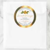 Oranje Glitter White Product Labels Roos Flower (Tas)