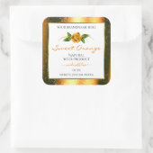 Oranje Glitter White Product Labels Roos Flower (Tas)