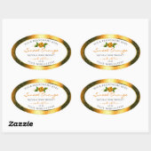 Oranje Glitter White Product Labels Roos Flower (Vel)