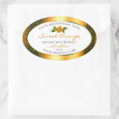 Oranje Glitter White Product Labels Roos Flower (Tas)