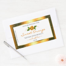 Oranje Glitter White Product Labels Roos Flower