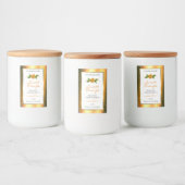 Oranje Glitter White Product Labels Roos Flower Voedselcontainer Etiket (Flessen)