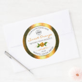 Oranje Glitter White Product Labels Roos Logo toev (Envelop)