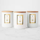 Oranje Glitter White Product Labels Roos Logo toev Voedselcontainer Etiket (Flessen)