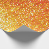Oranje glitterpapier cadeaupapier (Hoek)