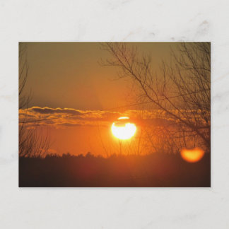 Oranje gloed briefkaart