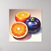 Oranje gloed Waterverf Canvas Afdruk (Voorkant)