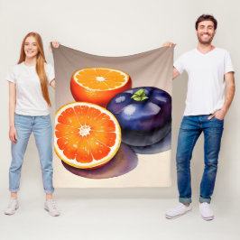 Oranje gloed Waterverf Fleece Deken