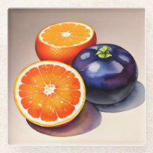 Oranje gloed Waterverf