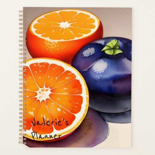 Oranje gloed Waterverf Planner (Voorkant)