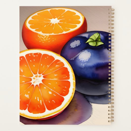 Oranje gloed Waterverf Planner (Achterkant)