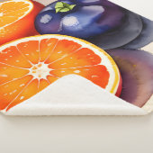 Oranje gloed Waterverf Sherpa Deken (3/4)