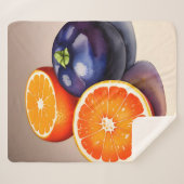 Oranje gloed Waterverf Sherpa Deken (Voorkant (horizontaal))