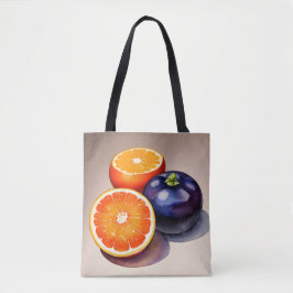 Oranje gloed Waterverf Tote Bag