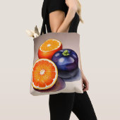 Oranje gloed Waterverf Tote Bag (Dichtbij)