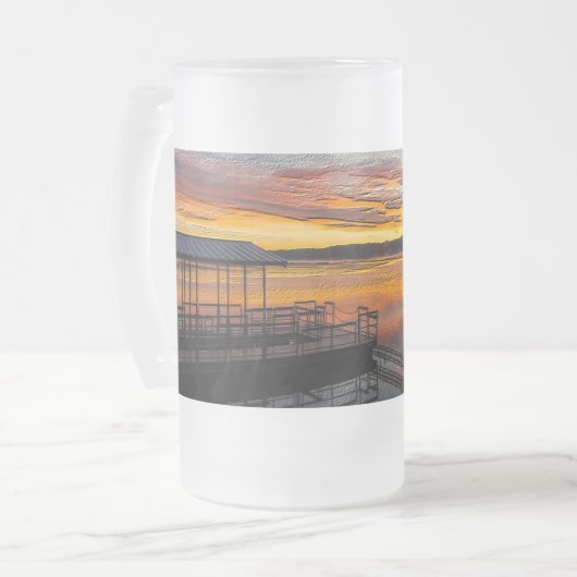 Oranje glorierijbonbout matglas bierpul (Voorkant links)