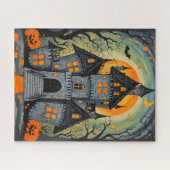 Oranje Glow Castle Jigsaw puzzel (Horizontaal)