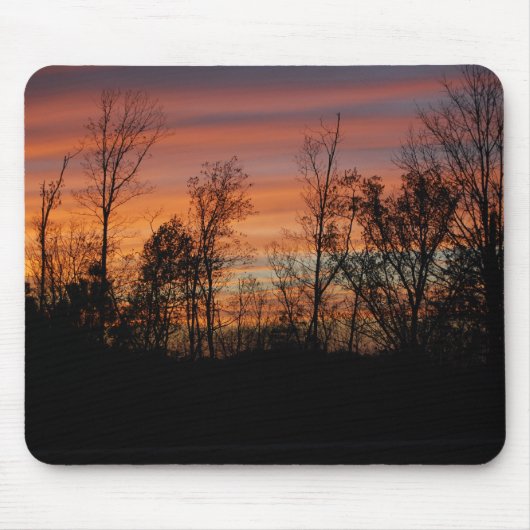 Oranje Glow Sunset mousepad Muismat (Voorkant)
